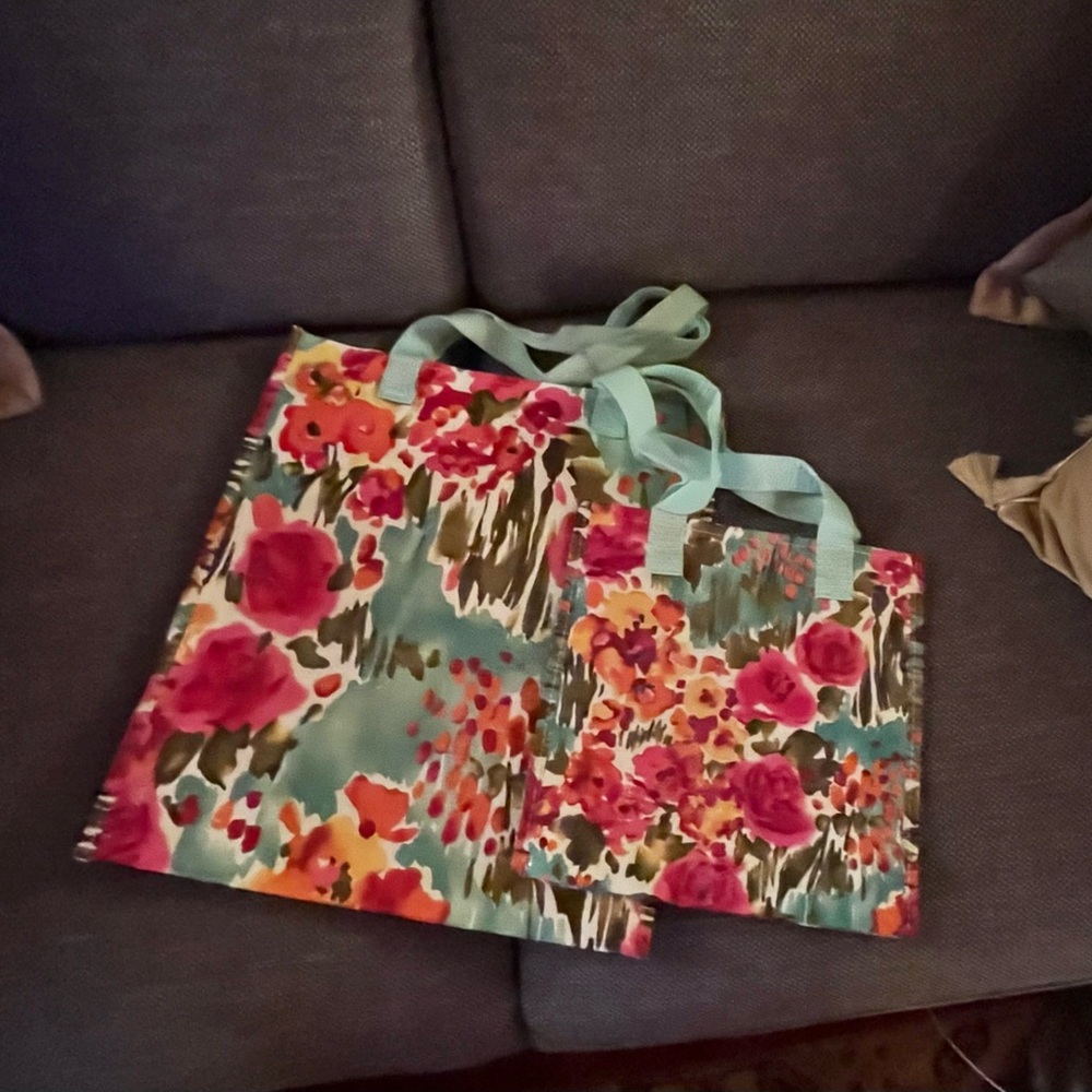 Pier 1 Imports set of two reusable shopping totes.